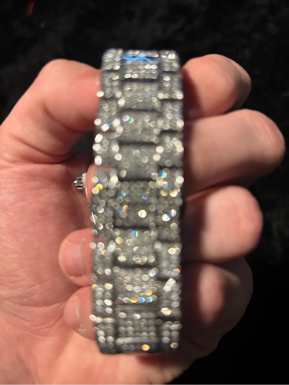 Silver and Black Roman Bussdown Watch